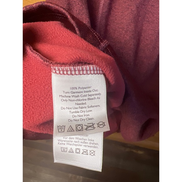 Eddie Bauer First Ascent Quarter Zip Pullover Women's Medium Burgundy Red Active - Picture 5 of 7